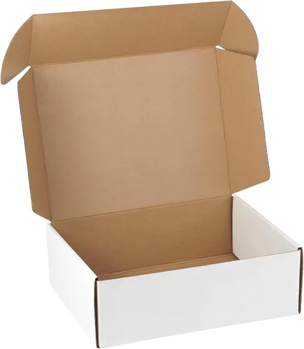 Vista 39 de Juego de 2 cajas de envío de 9 x 6 x 2 pulgadas, cajas de cartón corrugado blanco para publicidad