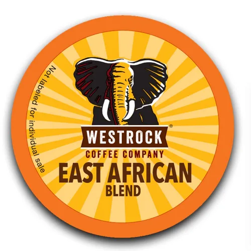 Vista 2 de Westrock Coffee Company, Mezcla de África Oriental, taza de café de una sola porción, tostado medio oscuro (80)