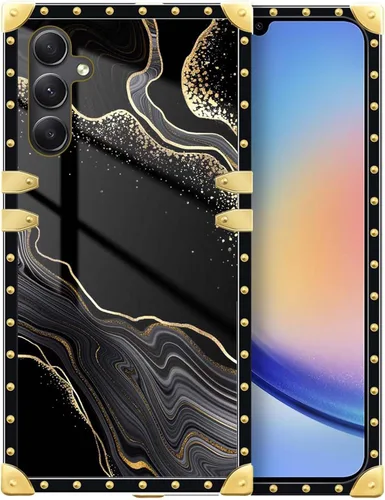 Vista 56 de Funda compatible con Samsung Galaxy A03S 4G, TPU suave de lujo y parte trasera de policarbonato duro para niñas y mujeres, funda protectora a prueba