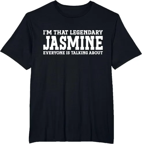 Vista 35 de Jasmine Personal Name - Camiseta divertida de jazmín para mujer y niña, Negro