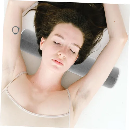 Vista 2 de Almohada cervical para el cuello – Almohada ergonómica redonda cilíndrica de espuma viscoelástica para apoyo lumbar y comodidad versátil, ideal
