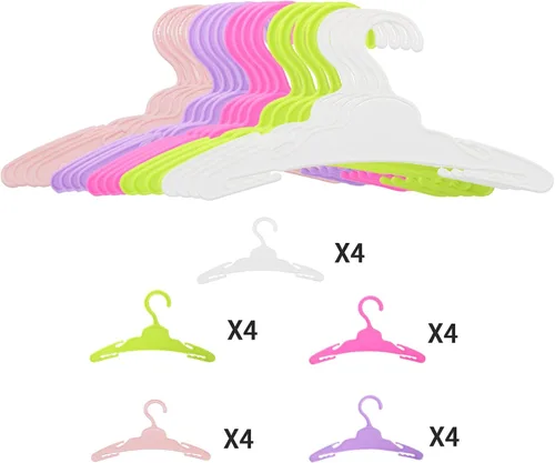 Vista 2 de MSYO 20 ganchos de muñeca para ropa de 18 pulgadas, accesorios resistentes para colgar muñecas, funcionan muy bien con varilla de menos de 1/2