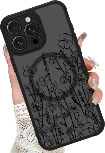 Vista 50 de KANGHAR - Funda para iPhone 11 [Compatible con Magsafe] Patrón estampado de leopardo Lindo guepardo Funda protectora magnética para niñas, mujeres