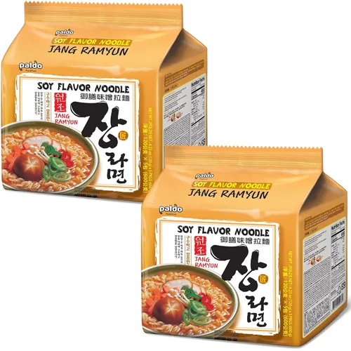Vista 3 de Paldo Fideos con sabor a soja 4.23 oz (paquete de 10)