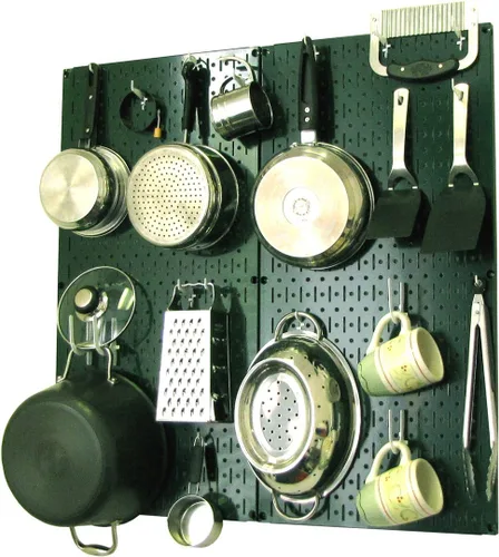 Vista 13 de Wall Control Organizador de Tablero Perforado de Cocina Estante de Almacenamiento de Ollas y Sartenes Kit de Organización con Tablero Perforado
