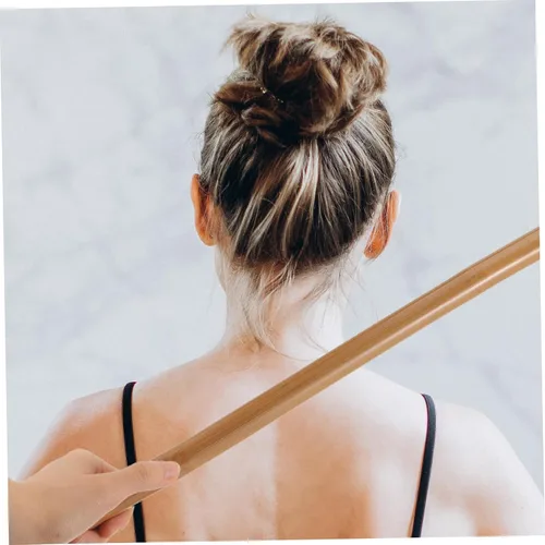 Vista 5 de Barra de masaje: Varilla de rodillo de masaje de bambú - Herramienta de masajeador de cuerpo completo para relajar los músculos