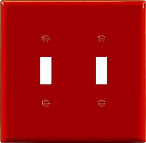 Vista 17 de ENERLITES Placa de Interruptor de Pared Doble, Placa de Interruptor de Palanca, 2-Gang Tamaño Mediano 4.88" x 4.92", Policarbonato Termoplástico