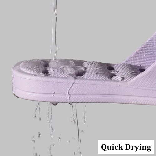 Vista 6 de Sandalias de ducha con agujeros de drenaje de secado rápido, sandalias de baño, para gimnasio, suela suave, puntera abierta, sandalias para hombres