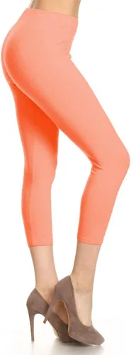 Vista 19 de Leggings Depot NCL27 pantalones capri para yoga de algodón premium suave Negro
