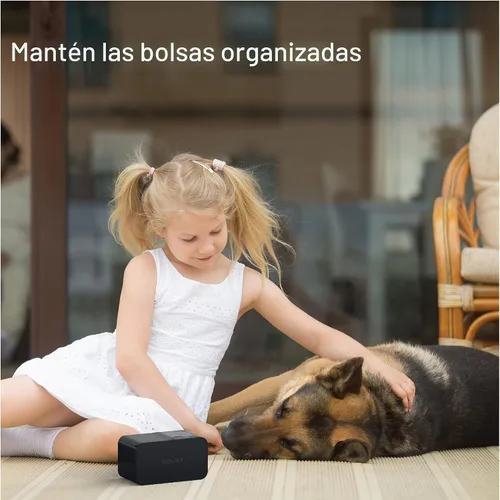 Vista 6 de SVD.PET Dispensador de bolsas para excrementos de perro, dispensador de bolsas de basura para montaje en pared, capacidad para 8 rollos de bolsas