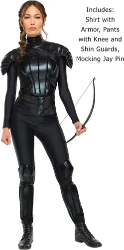 Vista 5 de Rubie's Disfraz de Katniss de lujo de The Hunger Games para mujer, Negro, talla única