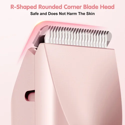 Vista 7 de Afeitadora eléctrica impermeable 2 en 1 para mujer, color rosa 2 2-Rosa