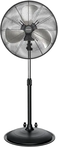 Vista 15 de Ventilador de pedestal con motor de CC de 18 pulgadas, ventilador oscilante de alta velocidad de 4900 CFM, control remoto, ventilador de pie