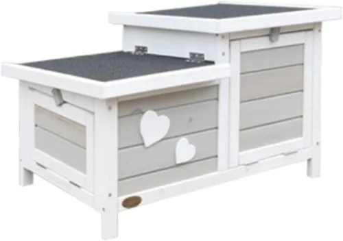 Vista 8 de Cat Villa Rabbit Villa Outdoor Rabbit House Indoor Cat House Outdoor Rabbit Cage Small Dog House Balcony Pet Nest Cat House,Green