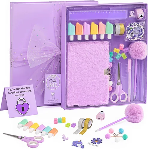 Vista 9 de HAPPY LOLLI Mint LolliME - Kit de diario de bricolaje para adolescentes y niñas de 8 a 14 años, regalo de cumpleaños, juego de diario con cerradura
