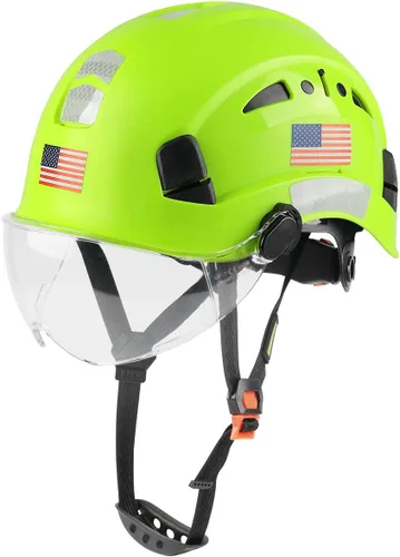Vista 7 de GREEN DEVIL Casco de Seguridad Casco Duro con Visera Correa de Barbilla Ajustable Ligero Ventilado ABS Casco de Trabajo para Hombres y Mujeres