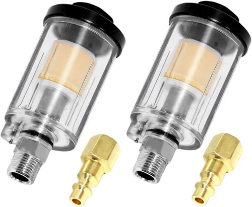 Vista 10 de beduan Filtro separador de aceite de agua, filtro NPT macho y hembra de 1/4 de pulgada para pistola rociadora de hilo de aire (2 unidades)