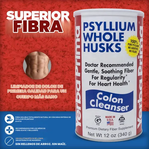 Vista 5 de Cáscara Yerba Prima de psilio entero, limpiadora del colon, 1, 1