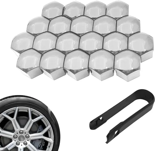 Vista 9 de 20 unidades de tapas para tuercas de rueda, tapones de 17 mm con herramienta de extracción, tapa hexagonal de plástico a prueba de polvo para rueda