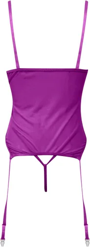 Vista 6 de Lencería para mujer, lencería sexy y traviesa de encaje floral con liguero, traje de cintura alta, tirantes delgados, corsé, camisones, lencería