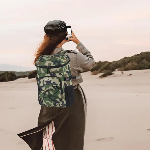 Vista 7 de WOLT Mochila enfriadora, 24 latas aisladas, a prueba de fugas, ligera y suave, enfriador de camping, enfriador de playa de gran capacidad, mochila