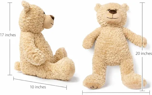 Vista 3 de Centro de mesa grande de 20.0 in de oso de peluche de quinceañera - Vestido elegante, regalo de recuerdo de gran tamaño para 15 años, decoración