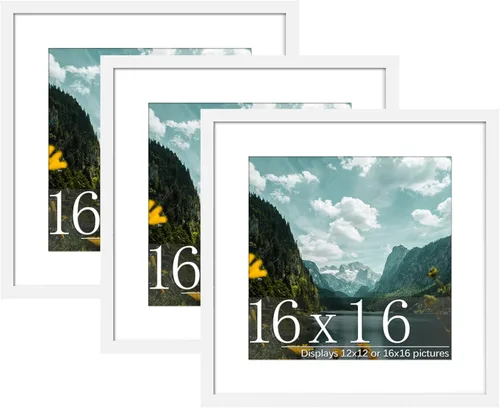 Vista 74 de Picrit Paquete de 3 portarretratos de 20 x 20 pulgadas, póster de 16 x 16 pulgadas con paspartú o de 20 x 20 pulgadas sin paspartú para montaje