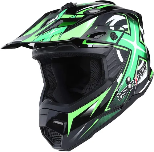 Vista 20 de 1Storm - Casco de motocross para adultos, BMX, MX, ATV, Dirt Bike, motocicleta cuádruple de cuatro ruedas, estilo de carreras, HF801 Sonic Blue