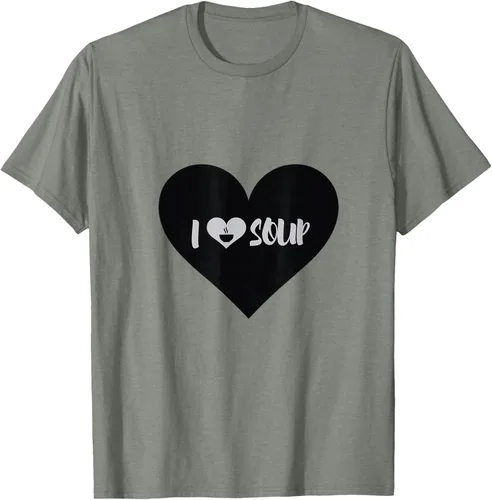 Vista 61 de I Love Soup - Camiseta de regalo con forma de corazón, Blanco, S Asfalto