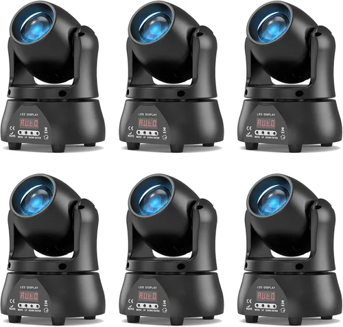 Vista 10 de 2PCS 40W LED de cabeza móvil luz RGBW haz iluminación escenario focos con sonido DMX activado modo automático para fiestas, pista de boda, banda