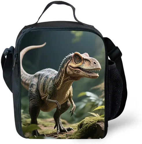 Vista 5 de CARBEEN - Lonchera térmica con aislamiento 3D de dinosaurio, gato, tiburón, husky y delfín (animal 10)