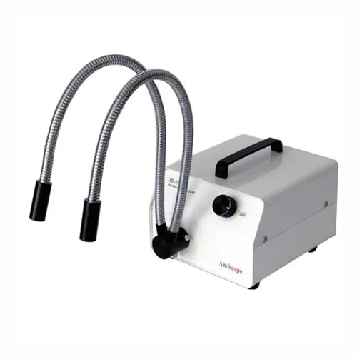 Vista 4 de AmScope Iluminador de fibra óptica HL150-AR 150W, luz de anillo