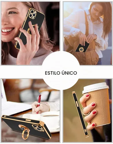 Vista 6 de BENTOBEN Funda para iPhone 11 Pro Max, funda para teléfono iPhone 11 ProMax, ajuste delgado, soporte de anillo con soporte de soporte, protección a