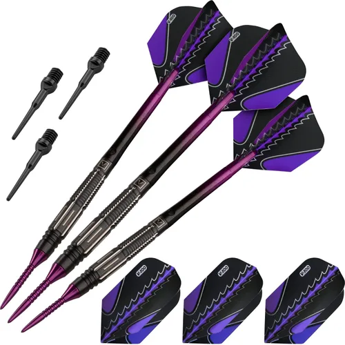 Vista 17 de Viper Juego de dardos de conversión de punta suave o acero profesional de tungsteno de flujo negro al 90%
