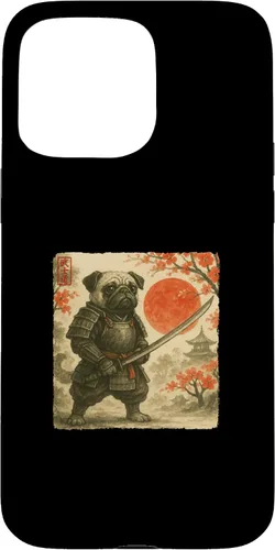 Vista 31 de Pug Samurai Japanese Warrior Costume Sumi-e Art Funny Case for iPhone 17