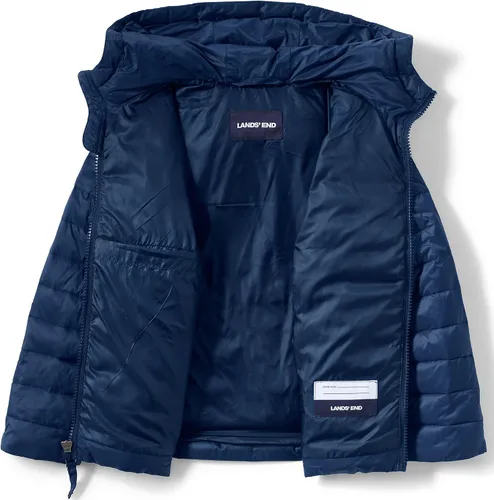 Vista 3 de Lands End Unisex-Child ThermoPlume Packable Hooded Jacket