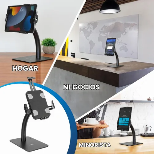 Vista 2 de Mount-It! - Soporte antirrobo para quiosco para tableta, universal, color negro Soporte para tablet POS para iPad de 7.9 a 11 pulgadas y tabletas