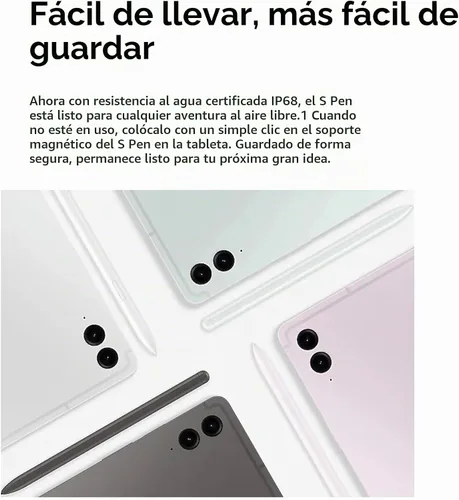 Vista 5 de Reemplazo de lápiz S Pen para Galaxy Tab S9 FE para Samsung Galaxy Tablet S9 FE Stylus - Comando por aire, atracción magnética, compatible con lápiz