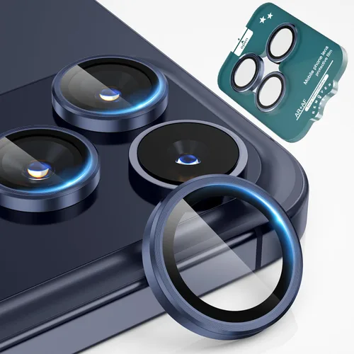 Vista 16 de imluckies Protector de lente de cámara para iPhone 17 Pro, iPhone 17 Pro Max, iPhone 16 Pro, iPhone 16 Pro Max, vidrio templado AR+AF y dureza 9H