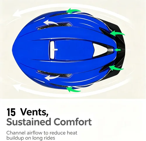Vista 2 de Casco de bicicleta para adultos para hombres y mujeres