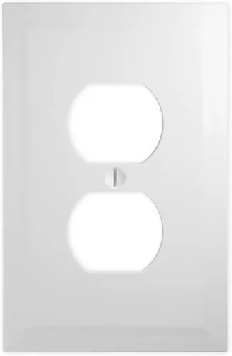 Vista 12 de Questech Cubiertas de tomacorrientes, placas de pared dúplex individuales, placas de interruptor de 1 banda, tamaño estándar, cubiertas de toma