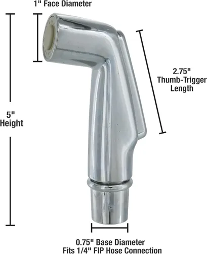 Vista 5 de Danco 88760 Cabezal rociador de fregadero de ajuste universal, cromado