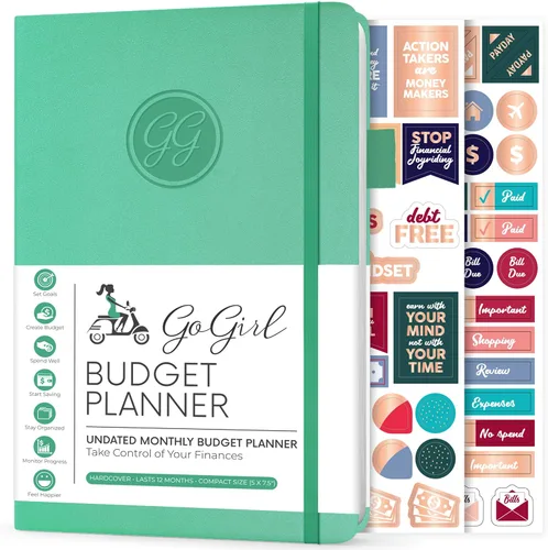 Vista 23 de GoGirl Planificador de Presupuesto – Organizador Mensual de Planificación Financiera, Libro de Presupuesto. Cuaderno de Seguimiento de Gastos, Negro