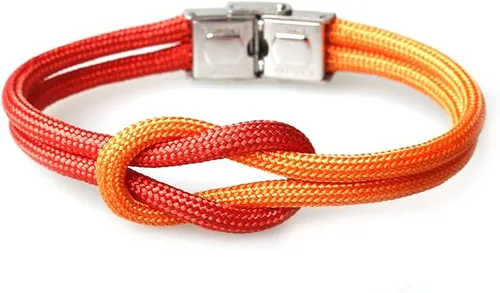 Vista 4 de Zboro 26752 - Pulsera de nailon con nudo infinito, cierre plegable, estilo azul marino