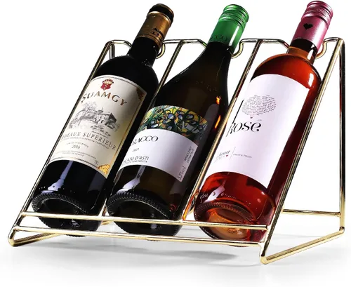 Vista 2 de Estante de exhibición de botellas de vino, estante de almacenamiento de vino, estante de exhibición de botellas de licor, estante de vino pequeño