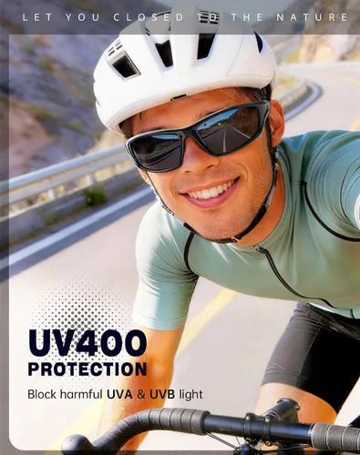 Vista 2 de KALIYADI 4 Pack Polarized Sunglasses-Men Sports Sun-glasses: Mens Sunglasses UV Protection for Fishing Driving Cycling