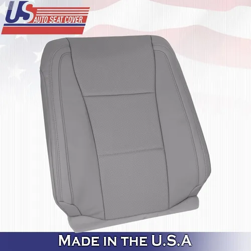 Vista 4 de U.S.AutoSeatCover 2017 para Ford F150 Lariat Passenger Top & Bottom Perf Fundas de asiento de cuero gris