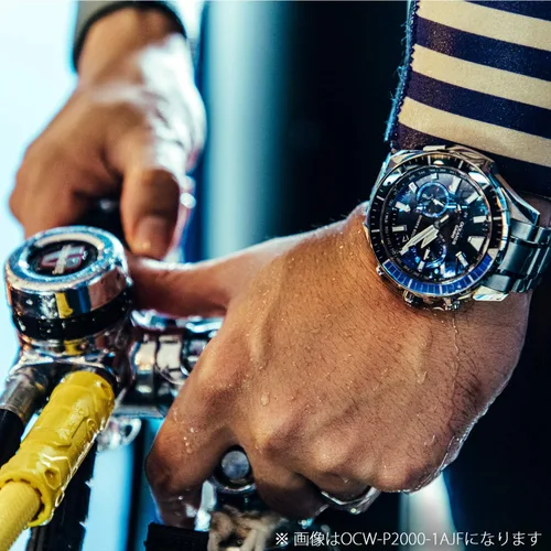 Vista 3 de Casio Oceanus OCW-P2000C-2AJF Oceanus Cachalot Divers Reloj solar Bluetooth para hombre