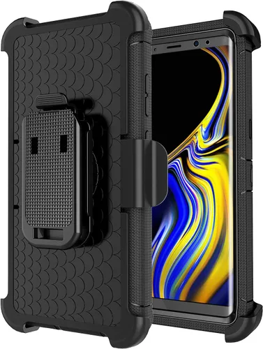 Vista 2 de Fingic Funda para Samsung Note 9, Note 9 para hombre, funda protectora híbrida 4 en 1, a prueba de golpes, resistente a prueba de golpes, funda