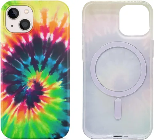 Vista 7 de Funda magnética para iPhone 13 y iPhone 14 de 6.1 pulgadas, compatible con carga MagSafe de poliuretano termoplástico suave, delgada, a prueba